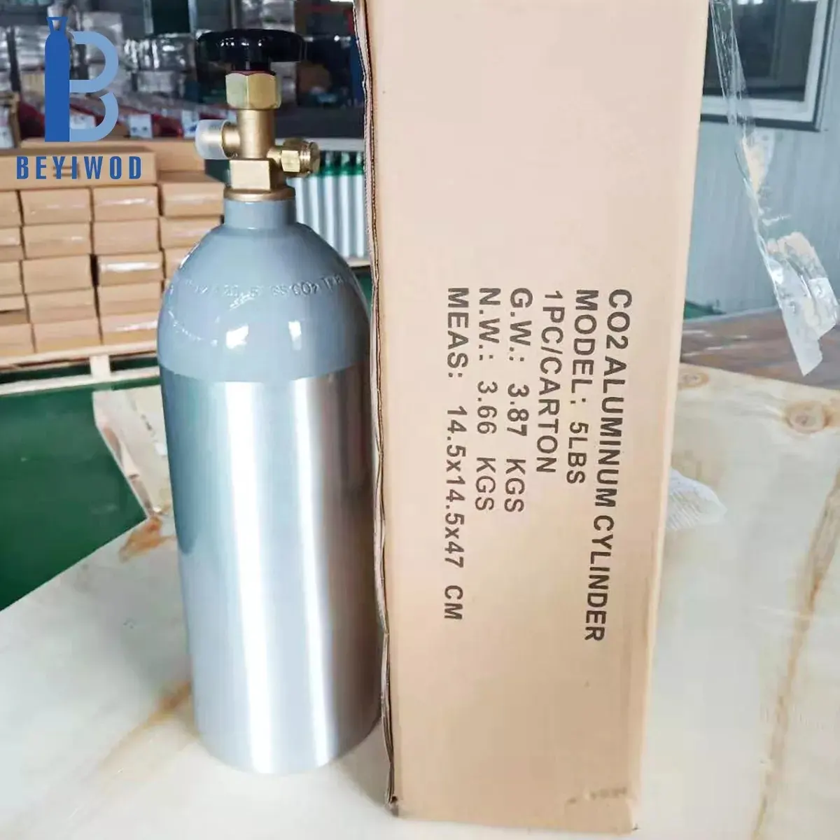 DOT 3AL TC 3ALM Standard 2,5 lb 5lb 10lb 15lb 20lb CO2-Aluminium-Gasflasche mit CGA320 DIN6-Ventil für den US-amerikanischen und kanadischen Markt