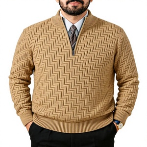 Pull en tricot à col en V pour homme, couleur unie, manches longues, couleur marron, pull d'automne, 100% acrylique, coupe classique, unisexe, homme, femme, streetwear - Product Image 4