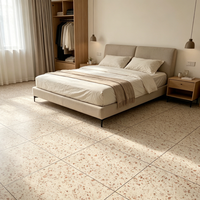 Dalle de terrazzo beige rose, pierre de terrazzo artificielle, grande tuile de terrazzo pour sol, mur et décoration intérieure