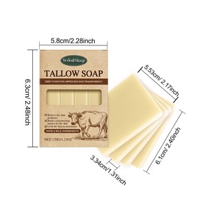 Jabón de sebo de animales alimentados con pasto, limpieza suave, cuidado de la piel, baño limpiador, espuma fresca y sedosa, jabón rico en espuma - Product Image 2