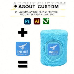 Custom Logo Breathable Cotton Wrist Sweatbands Sports Tennis Sweat Absorbent Support with Protection Customizable - Product Image 2