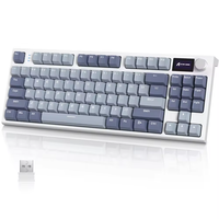 Clavier de jeu mécanique sans fil 2,4 GHz Attack Shark K86 RGB rétroéclairé LED avec écran TFT 87 touches USB-C pour ordinateur de bureau, garantie 1 an