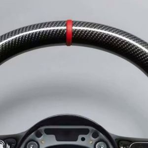 Volant en fibre de carbone et suède pour Mercedes Benz <span class=keywords><strong>AMG</strong></span> W117 W220 W140 S550 W217 CLS W257 G63 GT63 GTS GTR W205 - Product Image 5