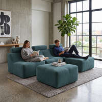 Canapé paresseux en tissu grand format au design moderne OEM, confortable et convertible, avec coussin de nuque, pour intérieur, ensemble de canapés de sol pour maison et appartement