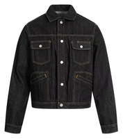 Veste en jean brodée pour hommes et femmes, style vintage floral, coupe décontractée, streetwear, oversize, printemps automne