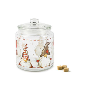 ขวดแก้วเอ็กเซลซาพร้อมตุ๊กตาโนมส์ 12.5x16x12.5 ซม. ภาชนะเก็บของหลากสี - Product Image 3