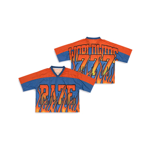 เสื้อเจอร์ซีย์แนวสตรีทพิมพ์ลายกราฟิกพิมพ์ซับลิเมชันทรงโอเวอร์ไซส์ตาข่ายผ้าโพลีเอสเตอร์ใส่ได้ตามท้องถนน - Product Image 1