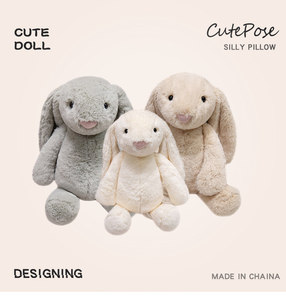 Đồ chơi thú nhồi bông thỏ tai dài 20/30cm/45cm bán sỉ, đồ chơi thỏ mềm mại dành cho trẻ em, quà tặng ngày lễ, chuồng nuôi thỏ - Product Image 3