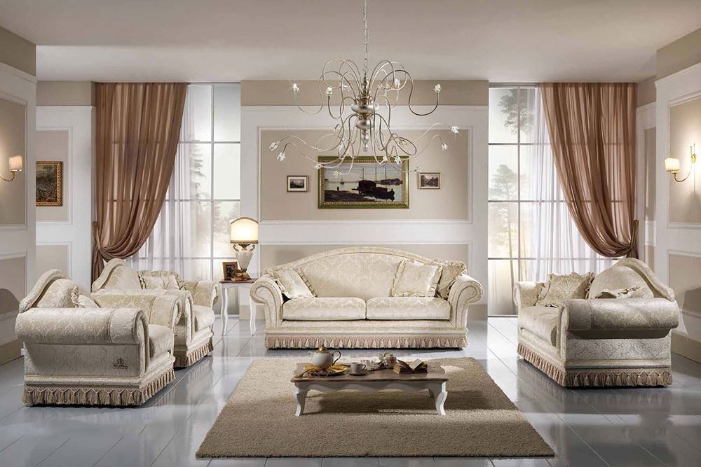 Alibaba Luxury Antique Leather Sofa Furniture Living Room Set