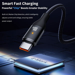 <span class=keywords><strong>C</strong></span>âble de charge rapide Type <span class=keywords><strong>C</strong></span> à arrêt automatique, design carré esthétique, protection de la batterie pour iPhone, Samsung, ordinateurs portables - Product Image 2