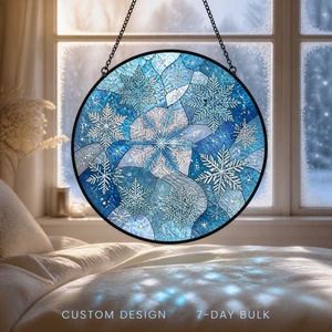 Attrape-soleil en vitrail personnalisé, Feux d'artifice du Nouvel <span class=keywords><strong>An</strong></span>, Champagne, 9-30cm, OEM ODM, Vente en gros, Décoration <span class=keywords><strong>de</strong></span> fenêtre - Product Image 6