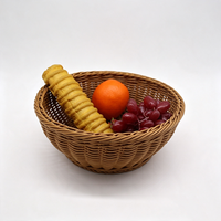 Panier à pain et à collations en rotin PP de qualité alimentaire, artisanal, écologique, taille et couleur personnalisées, panier de rangement tissé pour la salle à manger et la maison
