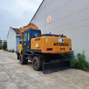 Excavatrice sur pneus Hyundai de 21 tonnes à haut rendement, d'occasion, construction, moteur d'origine coréen, boîte de vitesses, moteur, pompe hydraulique, engrenage - Product Image 5