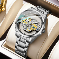 Montre automatique à double face creuse Treg SEIKO, non mécanique, tourbillon, pour homme, acier inoxydable, verre, CHARM, TikTok, dropshipping