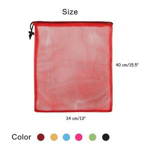 Customized Mesh <b>Laundry</b> <b>Drawstring</b> <b>Bag</b> High Quality Nylon <b>Drawstring</b> Gym <b>Bag</b> With Cord Lock Closure 13"X15.5" - Product Image 2