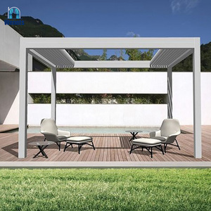 Electric Retractable Aluminum <strong>Pergola</strong> Remote Control <strong>Awning</strong> with Adjustable Louvers - Product Image 6