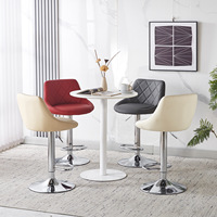Tabouret de bar minimaliste à motif diamant, pivotant et inclinable, rembourré, réglable en hauteur, pour usage commercial – Vente en gros directe usine