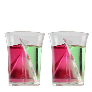 Verre <span class=keywords><strong>à</strong></span> liqueur en plastique <span class=keywords><strong>à</strong></span> double compartiment de 2oz, idéal pour les bars et la promotion - Product Image 6