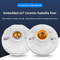 Douille E27 en PP étanche pour ampoule LED, support de lampe à visser pour plafond, usage domestique et projets