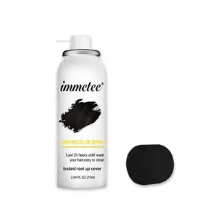 Großhandel immetee Instant Hair Root Up Cover Langlebiges temporäres Haar Recolor Spray Schwarzbraunes Haar färbe spray