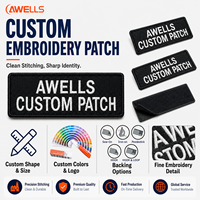 Patch brodé personnalisé AWELLS – Citation motivante et nom pour vêtements et accessoires de sac à dos