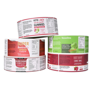 Pegatinas con logotipo personalizado Etiquetas autoadhesivas Vinilo impermeable Impresión de Pvc Agua Jugo Bebidas Botella Pegatinas Impresión de embalaje - Product Image 1