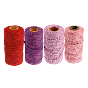 Хлопковый шнур для рукоделия, 3-прядный, крученый, натуральный, 2 мм, 100 м, в рулоне, для макраме, цветной, для упаковки подарков и цветов - Product Image 5