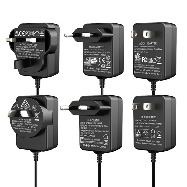 Jingsai GS/CE/PSE/ETC/SAA/KC Certified Power Adapter With 5V 6V 9V 12V 24V 5W-12W Charger 5A and 1A Output Current