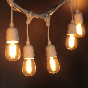 Ngoài trời không thấm nước IP65 S14 A60 15m 15 đèn trắng chuỗi đèn sân thượng giáng sinh chiếu sáng Pin cáp trang trí nội thất Đèn sân vườn - Product Image 3