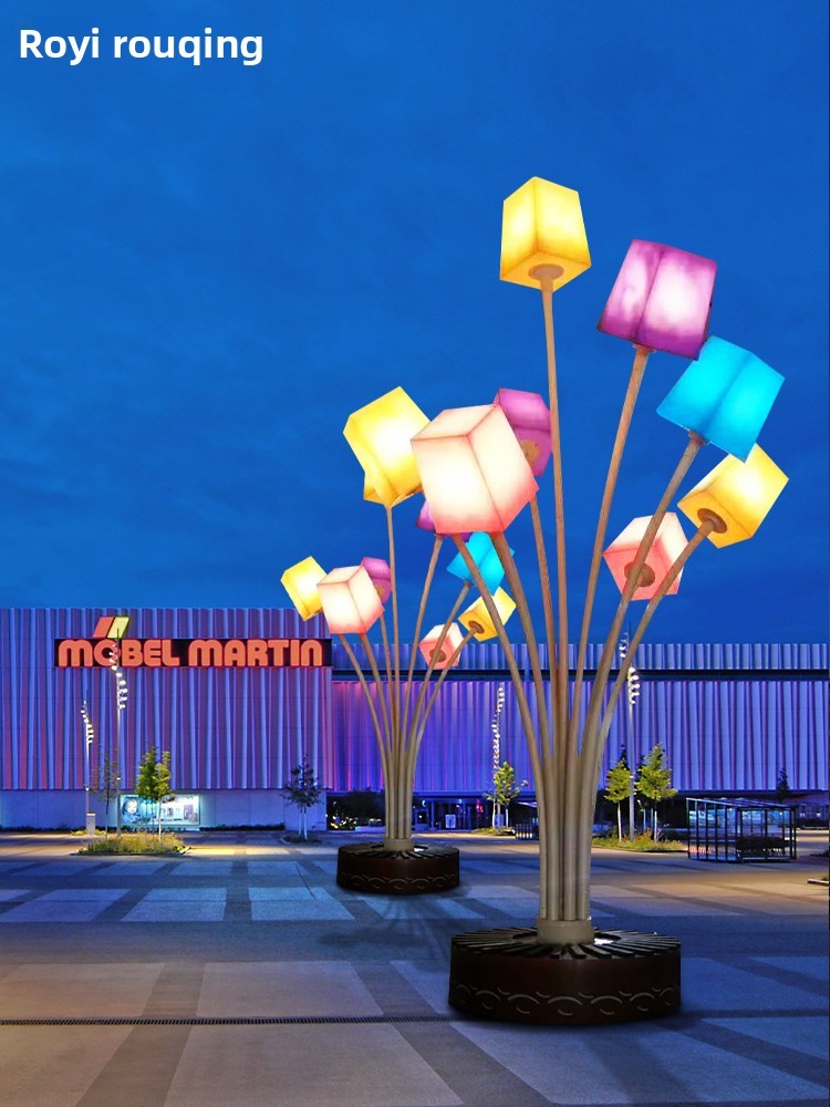 Outdoor Color Changing Box Landscape Light Commercial Square Park Festival Rest Area Seat IP65 Decorative Lighting