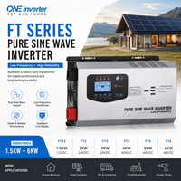 Onduleur Solaire à Onde Sinusoïdale Pure 1000W 2000W 3000W 5000 Watts 6000W, Onduleur Solaire Hors Réseau avec Chargeur