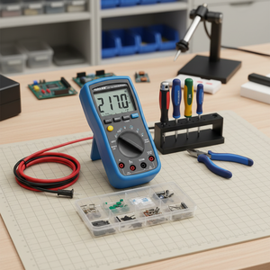 Multímetro Digital <span class=keywords><strong>Faith</strong></span> FT217 para Corriente, Voltaje y Resistencia de CC/CA, Rango Automático, 3, 5, 6 Dígitos, Verdadero Valor Eficaz (RMS) con hasta 60M - Product Image 3