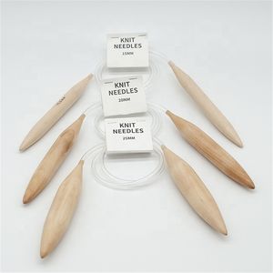 Aiguilles à tricoter circulaires en bois jumbo en tube plastique 15 mm - Product Image 1