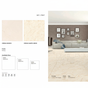 กระเบื้องปูพื้นและผนังพอร์ซเลนแบบมันเงา 1200x1200 ผิวขัดเงาพรีเมียม - Product Image 1