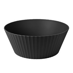 ชามสลัดพลาสติก30ซม. สำหรับอาหารจานด่วน30ซม. ทำจากโพลีโพรพิลีนสีดำด้านทนทานสไตล์อเมริกัน - Product Image 1