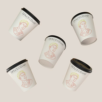 Vasos de Papel Desechables Biodegradables y Ecológicos con Tapa, Personalizados con Logotipo, para Bebidas Calientes y Café para Llevar