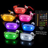 Bracelet lumineux LED RGB haute luminosité Longstargift 2.4G à télécommande pour promotion de marque et expérience de supporter en stade