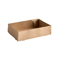 Barquettes en papier kraft personnalisées pour cadeaux, grandes barquettes jetables brunes en forme de bateau avec doublure en papier sulfurisé pour la restauration en gros