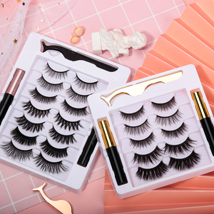 SP Prix d'usine Vente en gros Offre Spéciale 10 Paires d'ensembles de <span class=keywords><strong>cils</strong></span> magnétiques à bande complète avec eye-liner, <span class=keywords><strong>Faux</strong></span> <span class=keywords><strong>cils</strong></span> magnétiques 3D en vison synthétique - Product Image 4