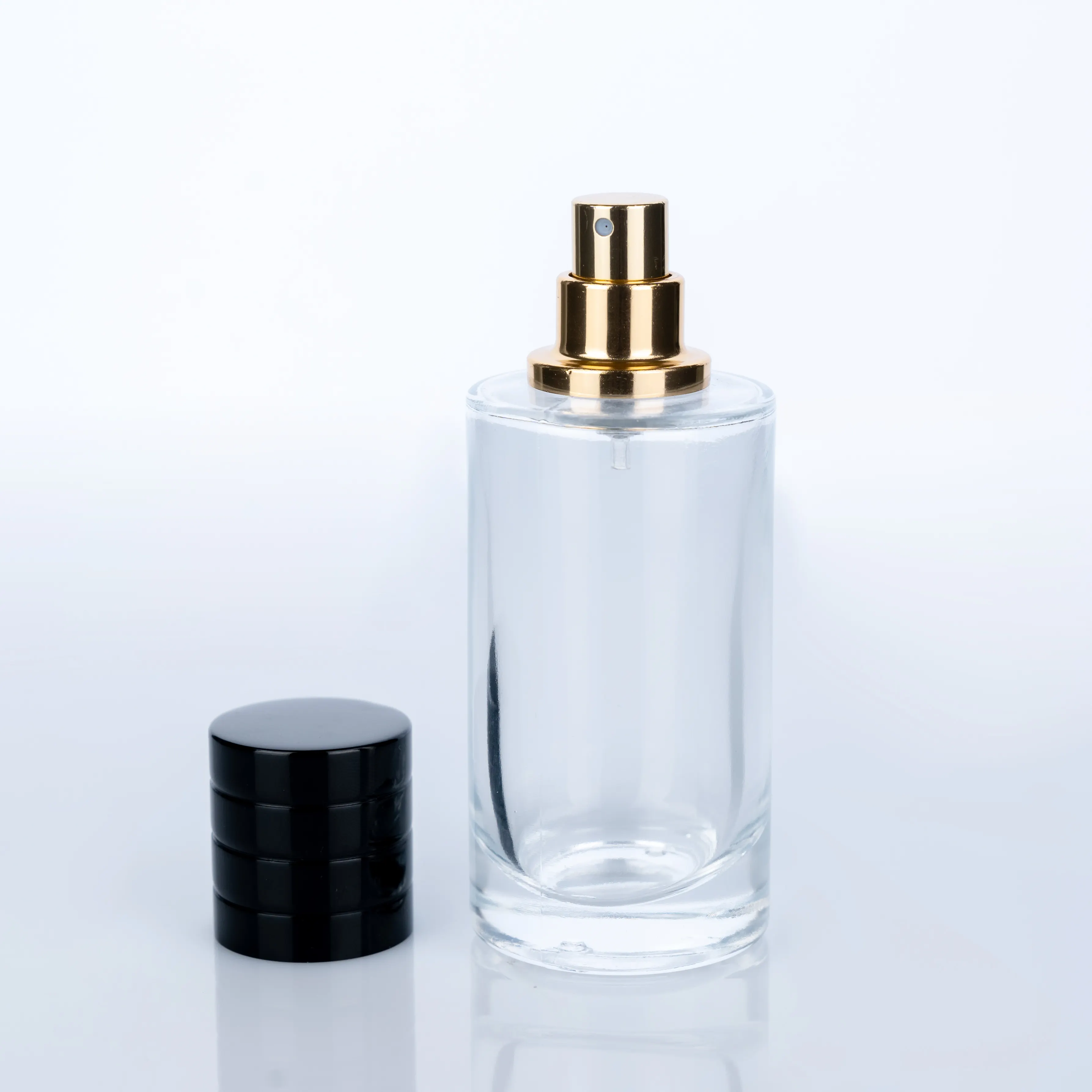 Remax 50ml 100ml空の丸い透明なガラススプレー香水瓶スプレーと磁気キャップ付きの化粧品ガラスボトル