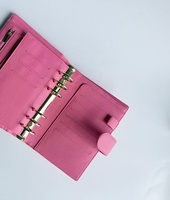 Nueva Carpeta Personalizada Colorida A6, Funda para Cuaderno, Planificador con 6 Anillas, Carpeta para Presupuesto con Logotipo Grabado