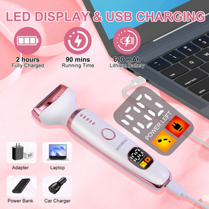 SOLIMPIA Épilateur électrique 5 en 1 pour femmes avec écran LED pour le visage, le nez, les jambes, l'épilation du corps, rasoir rechargeable avec prise USB - Product Image 5