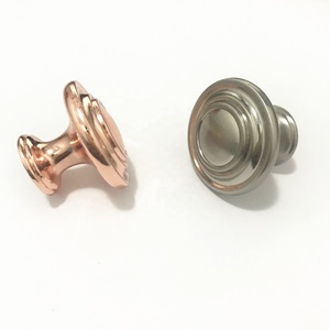 Foshan CX762 Zinc Hardware Cupboard Kitchen Decor <strong>Drawer</strong> Cabinet Brush Nickel / <strong>Rose</strong> <strong>Gold</strong> Round <strong>Knob</strong> - Product Image 2