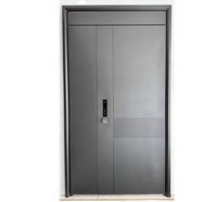 Porte d'entrée principale en acier de sécurité, anti-effraction, ignifuge, insonorisée, étanche, pour maison, appartement, villa