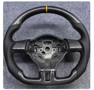 Volant en cuir perforé YLD adapté à Volkswagen MK7 <span class=keywords><strong>Golf</strong></span> <span class=keywords><strong>7</strong></span> GTI, Passat, Scirocco 2014-2018, <span class=keywords><strong>GTD</strong></span>, R-Line, R, CC MK6 - Product Image 3