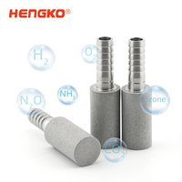 Pierre de carbonatation HENGKO en acier inoxydable 316L fritté de 0,5 micron |   Diffuseur d'aération à micro-bulles à raccords 1/4 " et 1/8 "