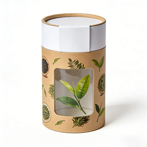 Customized <b>Large</b> Size Eco Friendly logo <b>Cardboard</b> Tea Bag Packaging Tea Canister Round Box Kraft Paper <b>Tube</b> Cylinder - Product Image 5