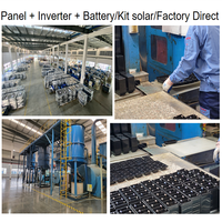 Paket Sel Ion Surya Penyimpanan Energi BMS Performa Tahan Lama Baterai LiFePO4 12.8V Lithium 100ah Panel Surya dengan Baterai dan Inverter