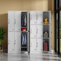 Armoire de rangement métallique à neuf portes en acier réglable et moderne, personnalisable en usine, pour les gymnases et les écoles