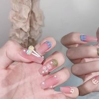 Décorations d'ongles en forme de sucettes de dessin animé, mini accessoires 3D en résine colorée, bonbons décoratifs de haute qualité pour DIY